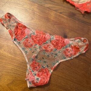 Victoria Secret Floral Lace Sheer Panties